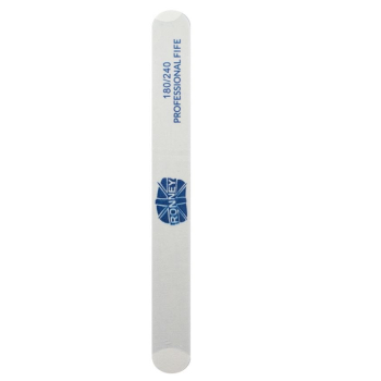 RONNEY - Pilnik do paznokci biały NAILFILE STRAIGHT (180/240) 12 szt. RN 295   